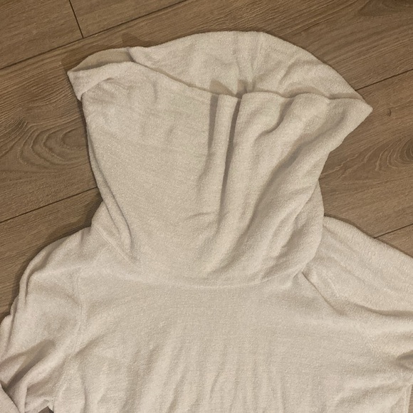 Barefoot Dreams Cozy Chic Coastal Cowl Neck Tunic Sweater - Sand Dune - Picture 7 of 11